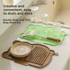 Draining Design Dish Drying Mat Non-Slip Base Heat Resistant Trivet  Kitchen Use