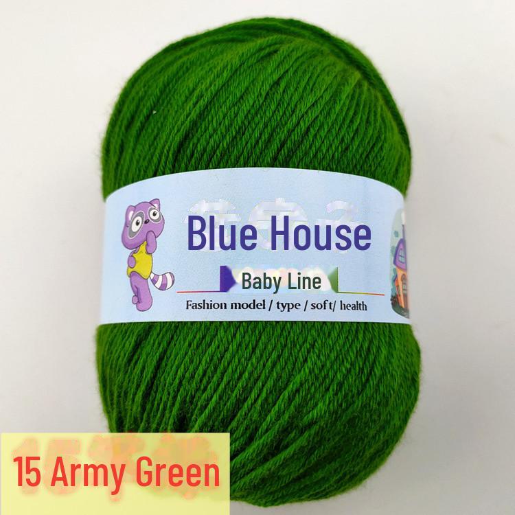 Blue Barbie Baby Yarn - 6-Strand, DIY Hand-Woven for Scarves and Slippers, Fine Hook