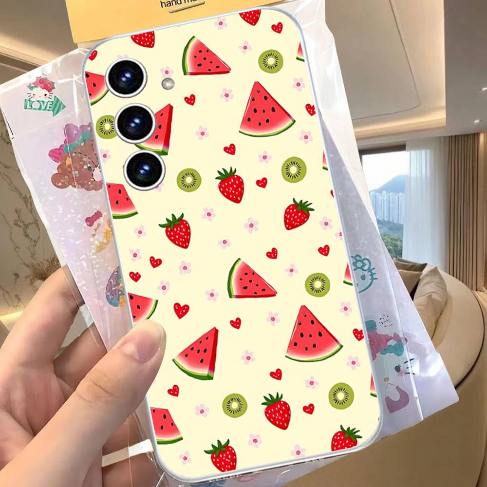 Fresh Fruit Phone Case For Samsung Galaxy Transparent Cover A52 A12 A51 S21 Edge S22ULTRA S23 S24 S20LITE Plus Ultra