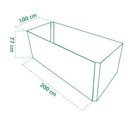 Raised Bed Agro Bed 200X100X77 Cm