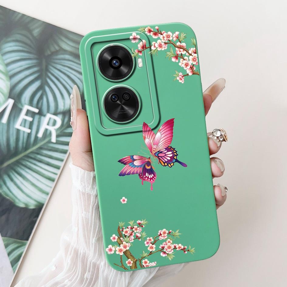 Nova 12 SE Hülle Für Huawei Nova 12 SE Cover 2024 Mode Bemalt Flüssigsilikon Anti-Fall Schutz Stoßfänger Für Nova 12SE Funda
