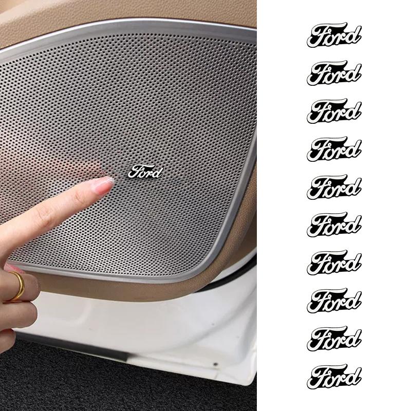 BBBS7 For Ford Ranger Focus Kuga Mustang MAX Transit Mondeo 3D Aluminum Car Audio Decorate Stickers Emblem Stickers Decal Accessories
