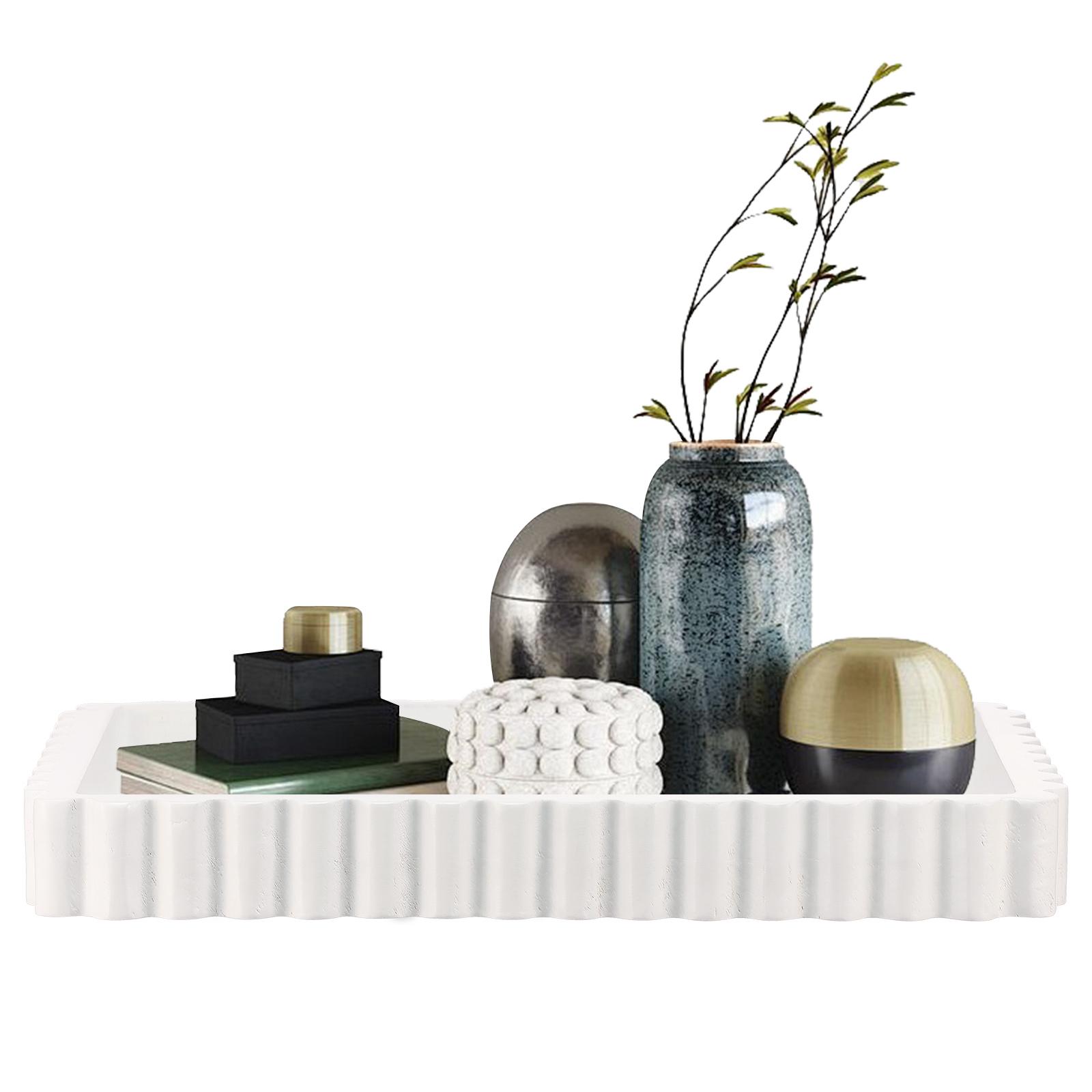 

Wood Decorative Tray Decorative Coffee Table Tray Multipurpose Desktop Storage Organizer for Home Decor Table Decorations