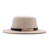 Herbst und Winter neue Britische Herren Zylinderhut flache Kappe flacher Schirm Wollhut Europäischer und Amerikanischer Stil Mode Jazzhut Damenhut
