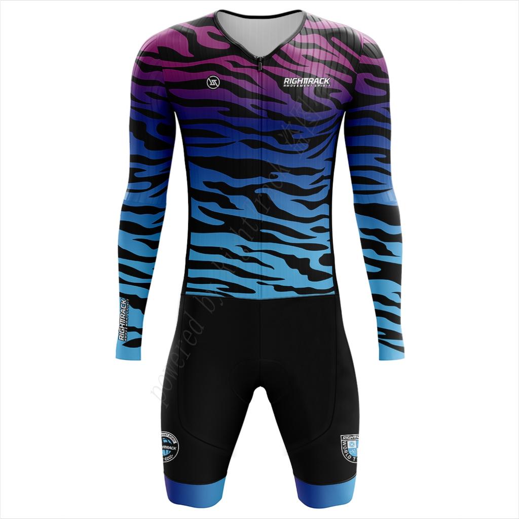 2026 MĘSKI Trisuit Mistrzostwa Świata w Triathlonie Długi Rękaw Skinsuit Pływanie Kolarstwo Bieganie Zawody Ubranie