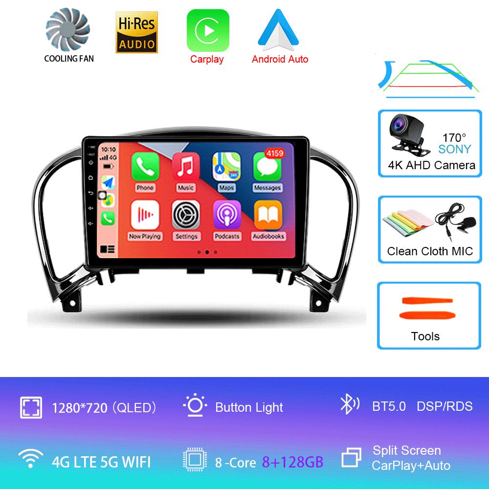 Video Player DSP Radio Android 14 Navigation Multimedia Player For Nissan Juke YF15 2010 - 2014 Carplay Auto Stereo DVD BT