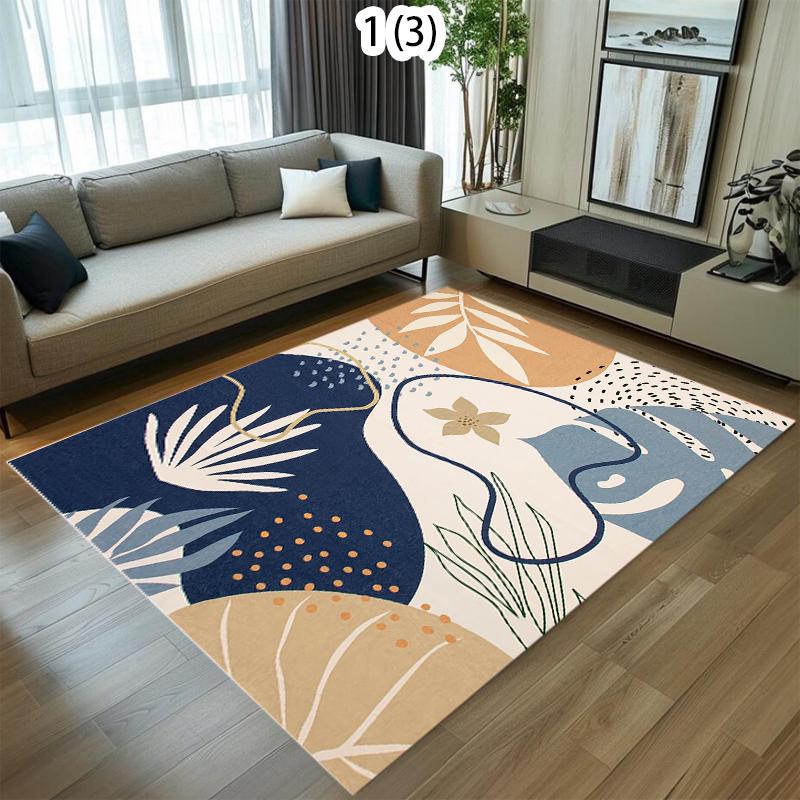 Abstract Art Indoor Carpet Nordic Style Plants Flowers Living Room Bedroom Carpet Entrance Anti Slip Door Mat for The Foyer