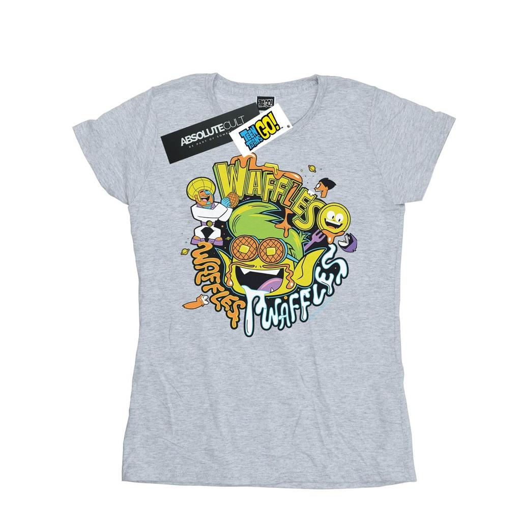 DC Comics Womens/Ladies Teen Titans Go Waffle Mania Cotton T-Shirt