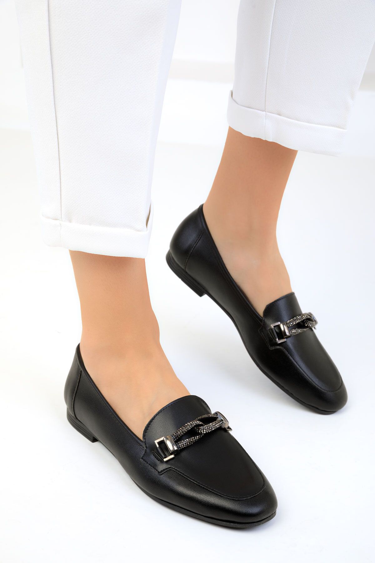 

Женские модные балетки из искусственной кожи на плоском каблуке, черные балетки 36