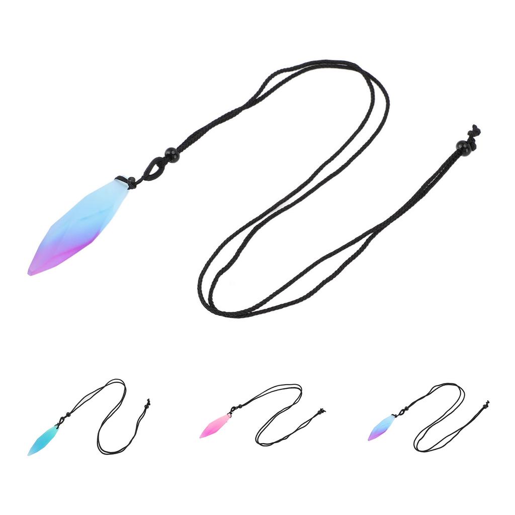 Naszyjnik z wisiorkiem świecącym w ciemności, żywica, świecący, luminescencyjny wisiorek, nieregularny kształt, matowy