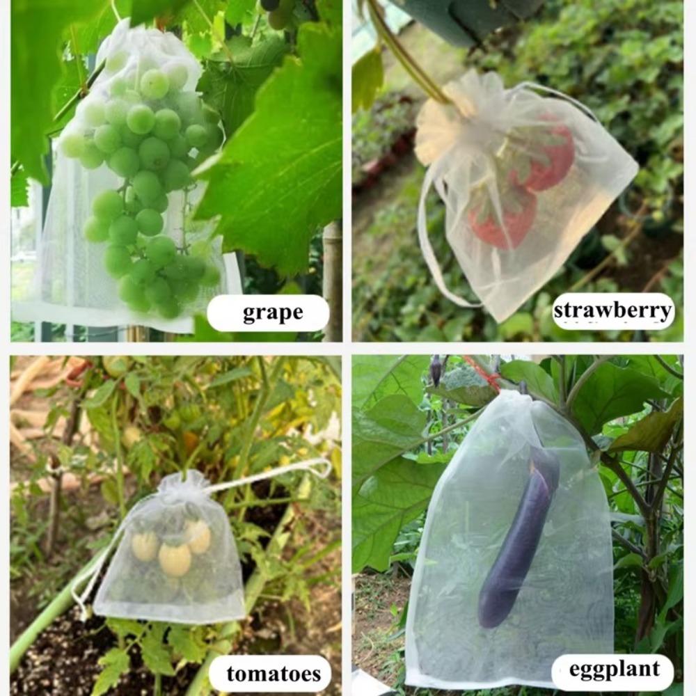 100pcs White Grapes Fruit Grow Bags Breathable Grape Protection Cover Garden Tools