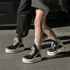 Scarpe alte testa grande suola spessa triangolo rovesciato americano rialzo di nicchia brand trendy uomo cerniera high street scarpe muffin stivali Martin scarpe da skate