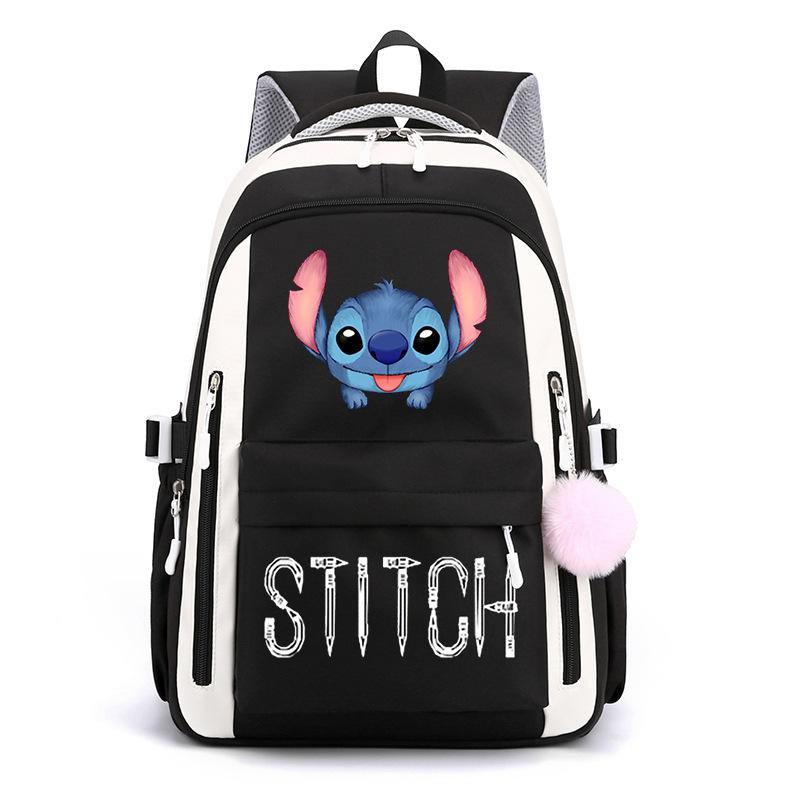 Cartoon Printed Casual Backpack High School Student Large Capacity Backpack