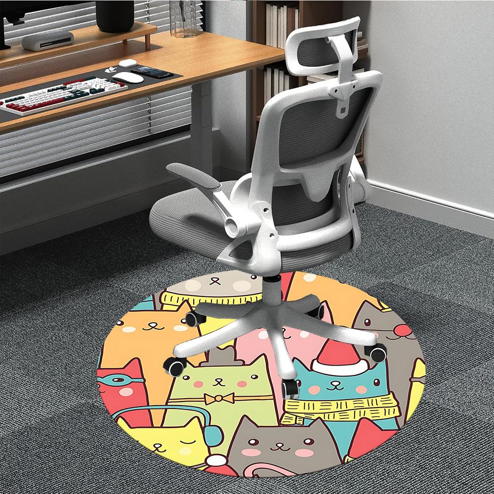 

1pc Cat Party Chair Carpet for Office, Soft Flannel Throw Mat, Perfect for Office, Holiday Party Decoration Choice yy260209003 80cm by 80cm