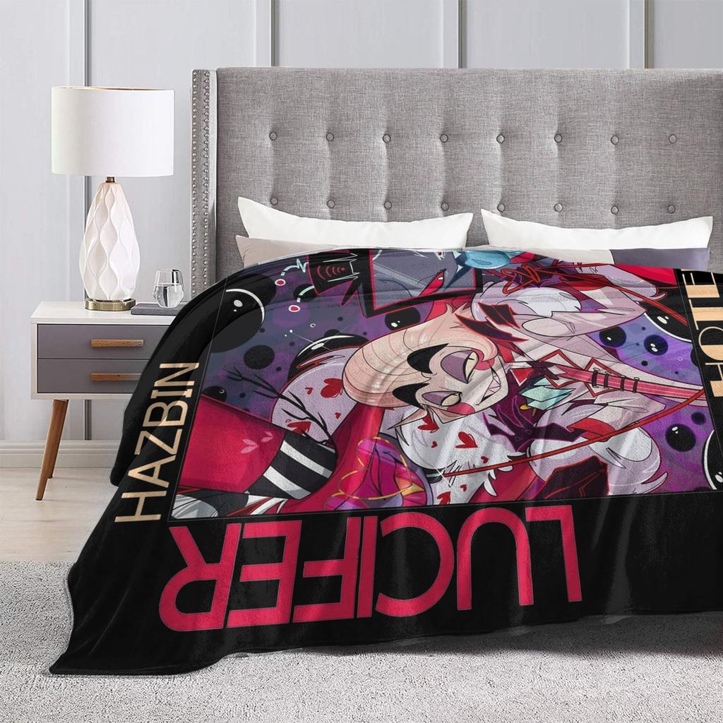 Hazbins Hotels Lucifer Anime Blanket Coral Fleece Plush Autumn/Winter   Super Warm Throw Blankets for Home Couch Bedspread