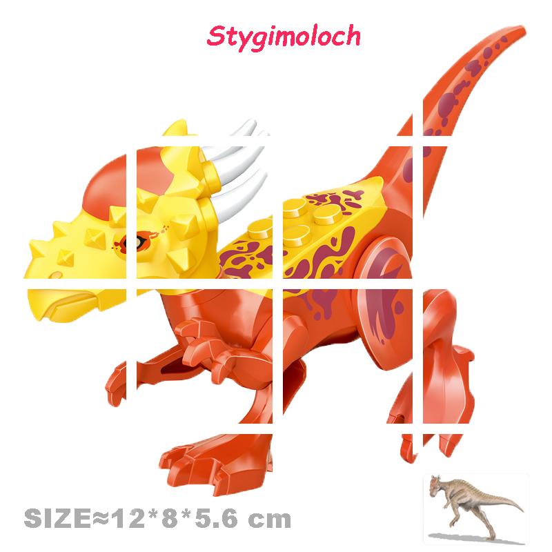 Velociraptor Triceratops Jurassic Dinosaurier Welt Indominus T-Rex Modell Zusammenbauen Pädagogische Bausteine Spielzeug für Kinder Geschenke