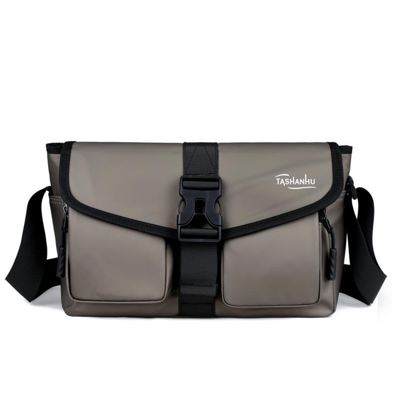 Men'S Crossbody Bag Nylon Lightweight Chest Shoulder Bag With Zipper Pocket Waterproof Outdoor Travel Sport Messenger Bag