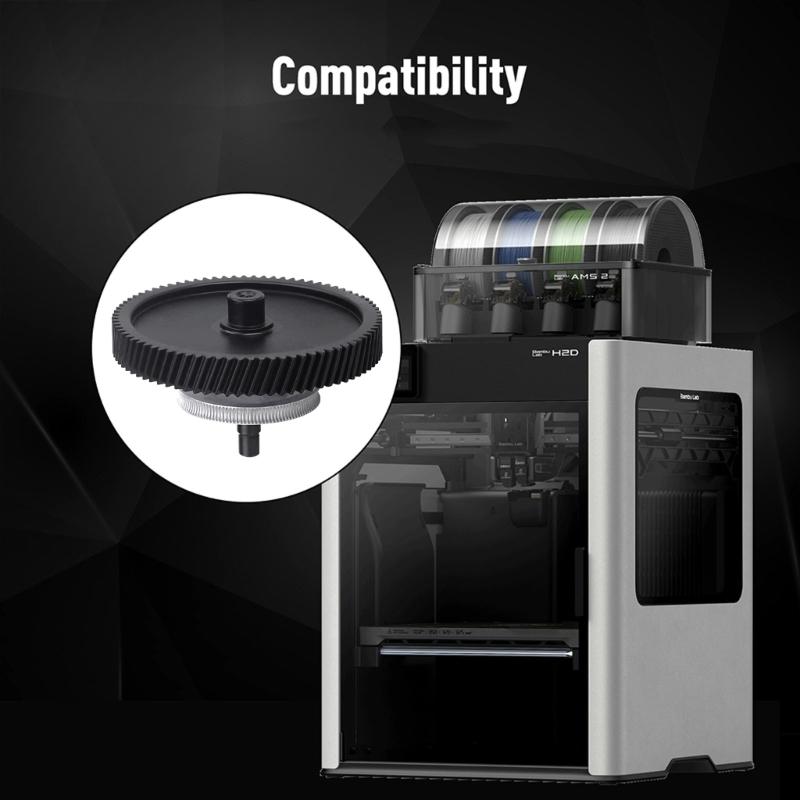 3D Printer Replacement Extruder Gear Management for H2D Hardened Steel Extruder Gear Assembly 3D Printer Accessories