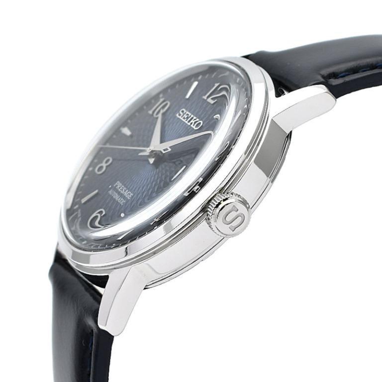 Seiko PRESAGE Automatic Cocktail Manhattan Blue (38,5 mm) Ceas Fabricat în Japonia SRPE43J1