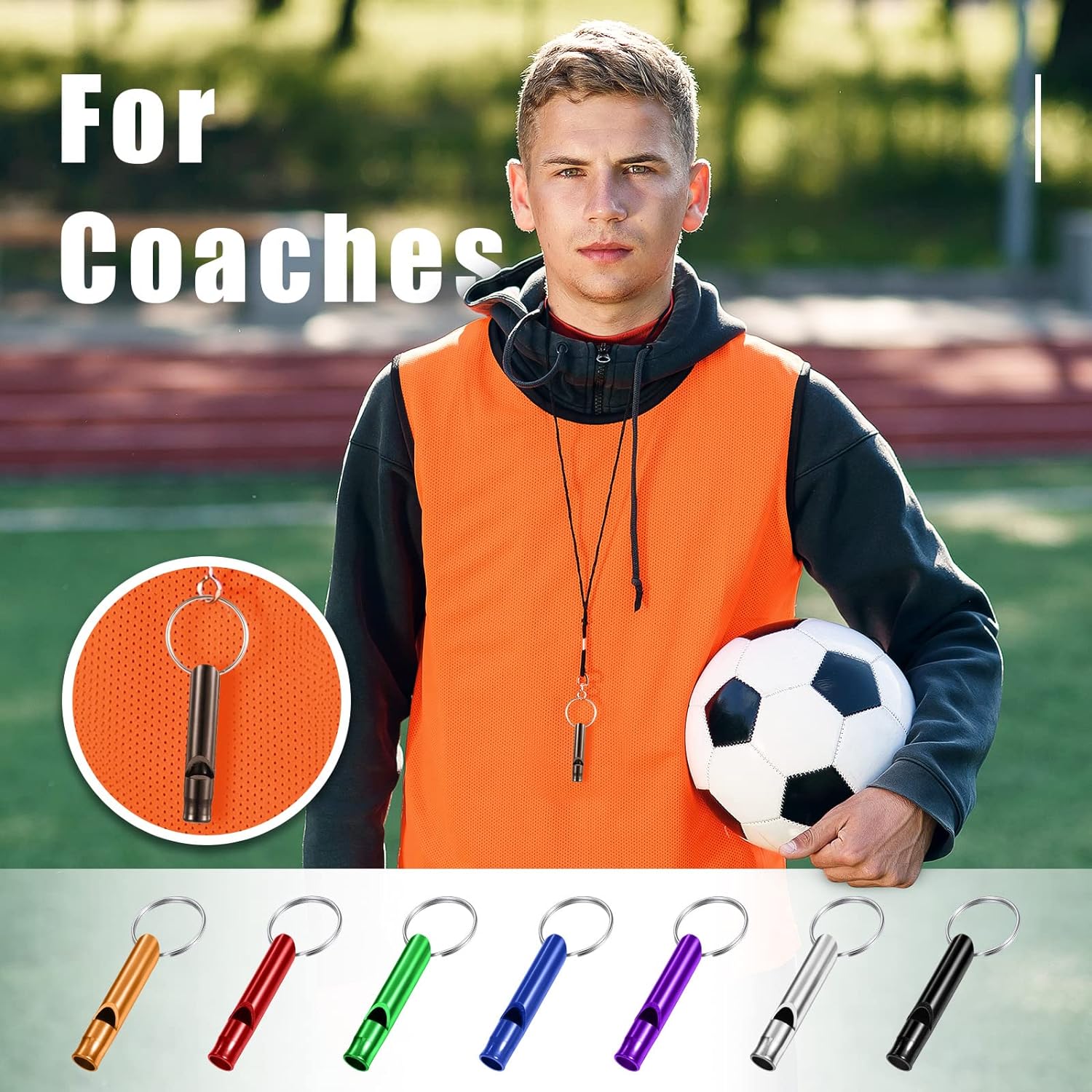 Алюминиевый аварийный свисток с брелком — фото 5