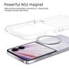 ABEEL For Honor Magic V Flip 2 Magnetic Case Clear PC Anti Scratch Phone Cover