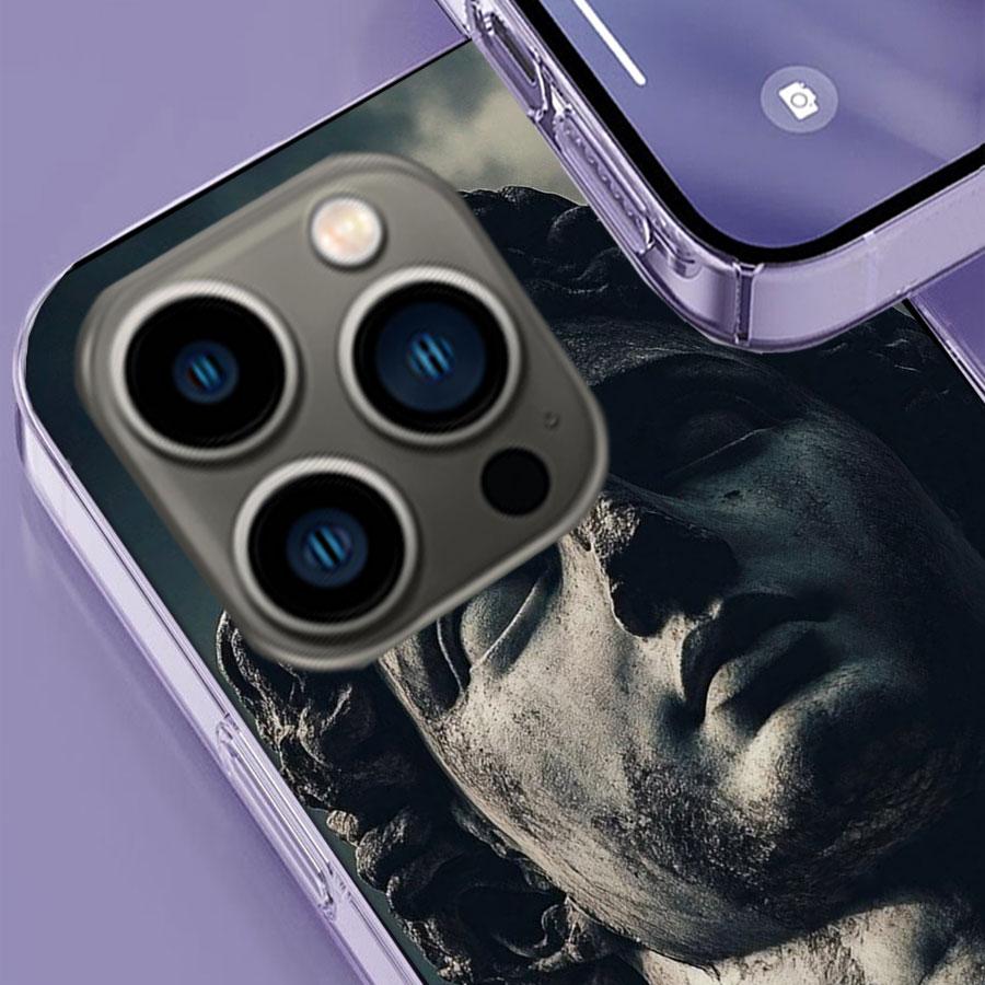 Carving Victory Posture Disaster Phone Case For Iphone 17 Air 15 Pro 14 Plus 16 Pro Max 17E 16E 12 13 Mini 11 Cover Cute Fundas