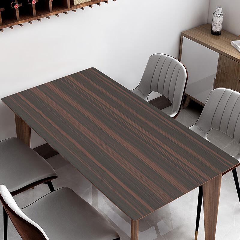 Simple Faux Wood Grain Leather Tablecloth