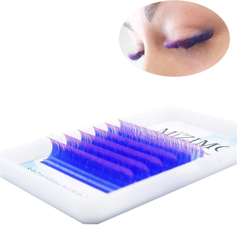 MIZIMO 6 Rows Of Color Single Grafted False Eyelashes, Dramatic Eye Makeup Eyelashes, Natural Extension. 8-15mm,C D,0.07mm