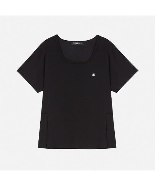 BANGBANG Women'S Square Neck Flare Fit Short Sleeve T-Shirt (Ctm303)