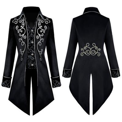 Gothic Viktorianischen Frack Jacke Männer Steampunk Medieval Cosplay Kostüm