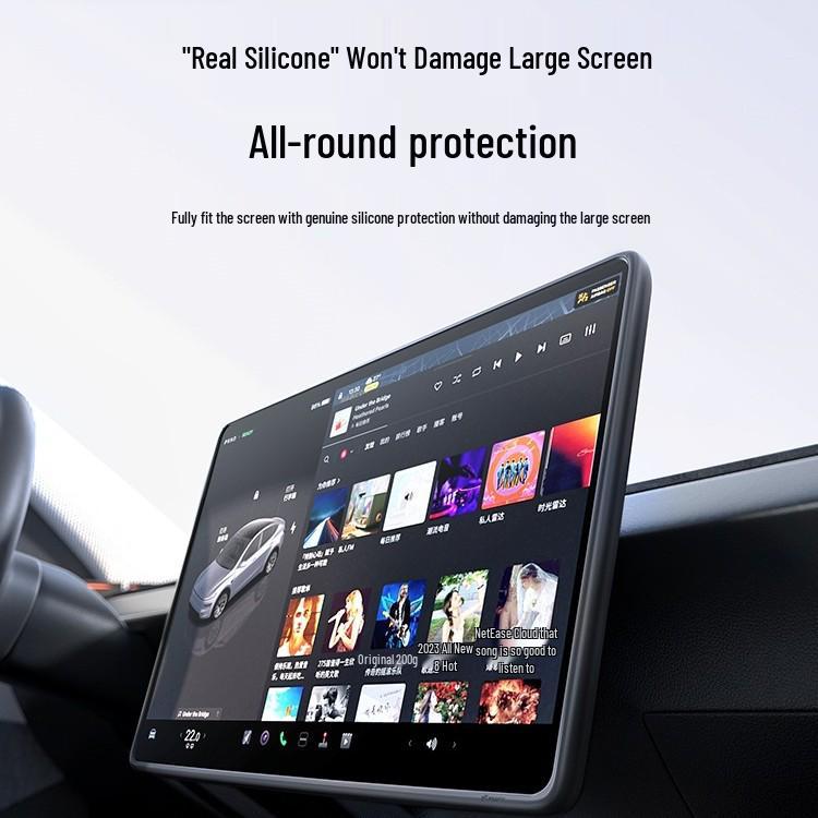 Silicone Frame Protective Cover for Tesla Model 3/Y/YL Center Console Screen