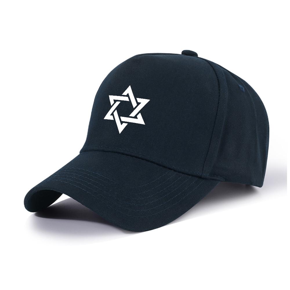 Unisex Summer Baseball Cap  Star of David Vintage Athletic Hats Happy Hanukkah Adjustable Size Outdoor Graphic Print Gorras