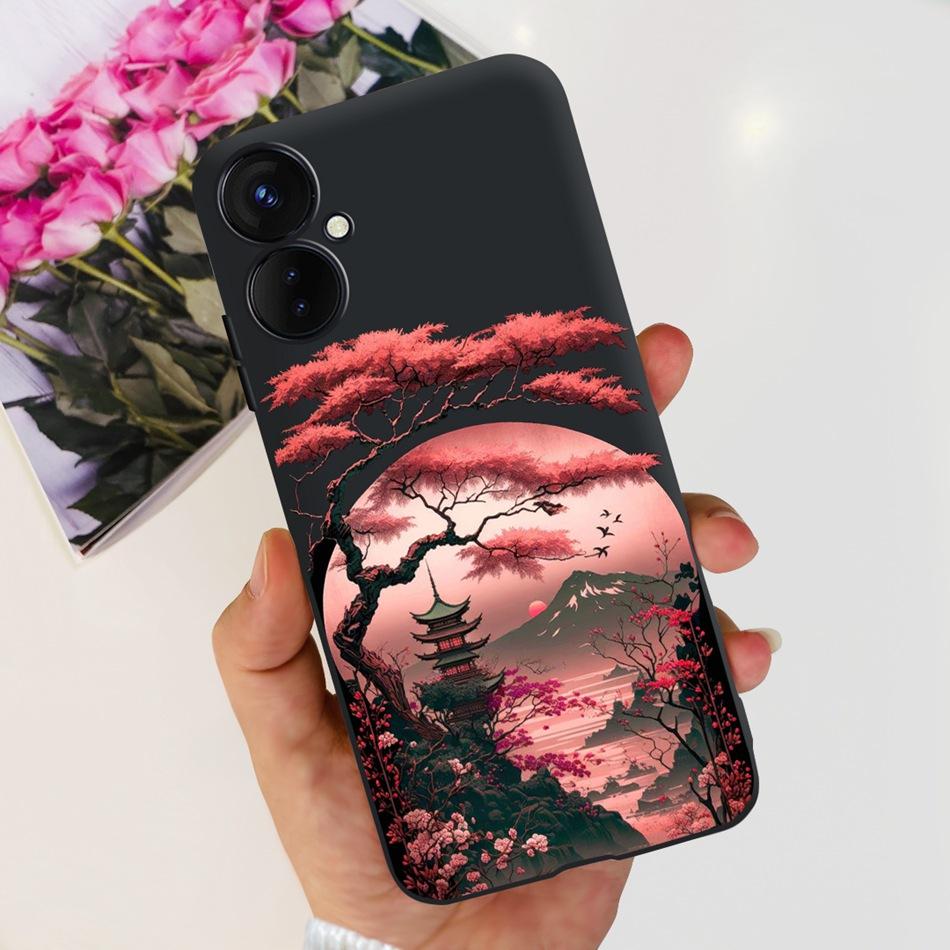 For Tecno Spark 9 Pro KH7 KH7n Cute Cartoon Phone Case For Tecno Spark 9Pro Black Silicone Soft TPU Cases