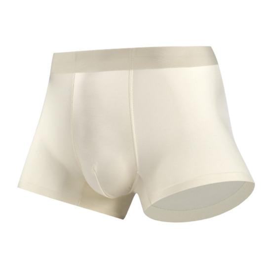 Herren Boxershorts Elastischer Bund Mittelhoch Schmale Passform Boxer-Slips Weicher Atmungsaktiver Stoff U-Konvex Eisseide Unterhosen