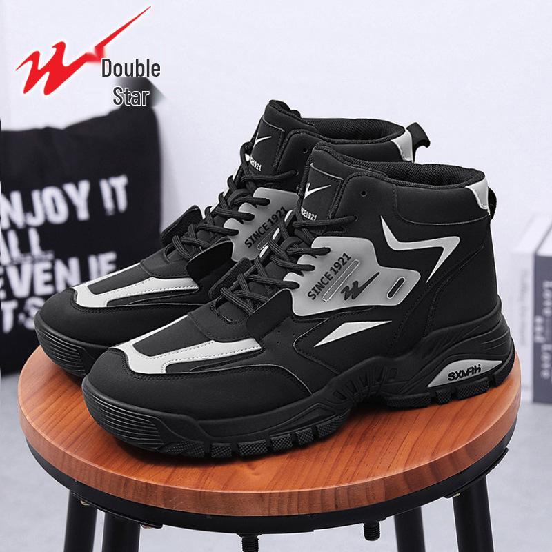 Shuangxing Men s 2025 Trendy Height-Boosting Casual Sports Shoes 40 чёрный