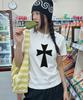 GRAVER [Unisex]Dot Cross Short Sleeve T-Shirt_5Color