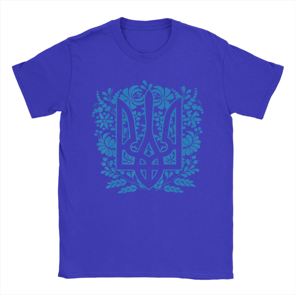 Ukraine Ukrainian Kiew Trysub Flag T Shirt Summer Leisure T Shirts Unisexs Cotton O Neck Oversized Top Tees Short Sleeve Y2K Tops
