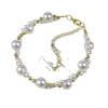 Elegant 2025 Pearl & Small Flower Cat Paw Beaded Bracelet
