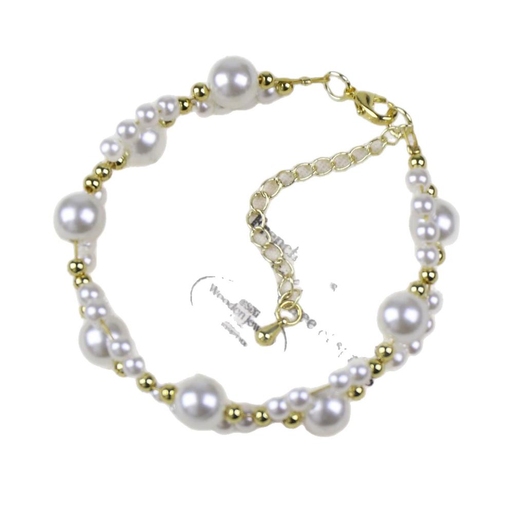 Elegant 2025 Pearl & Small Flower Cat Paw Beaded Bracelet
