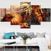 Hot Sell Modulární HD tisk 5 kusů Malba na plátno Obilí Kukuřice Typ dýně a ovoce Plakát Home Dekor Rám obývacího pokoje Bez rámu