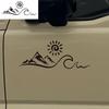 Mountain and Sea RV Travel, Pickup Truck Rear Windshield Side Window Body Personalized Decals Waterproof Motorcycle Stickers