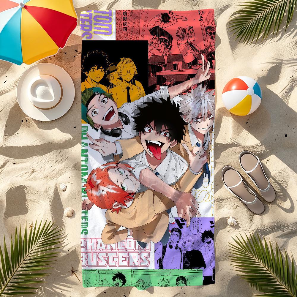 P-Phantom anime Towel Large Quick-Drying B-busters Microfiber soft Beach Towel for Travel Fitness Sauna Bathing Camping