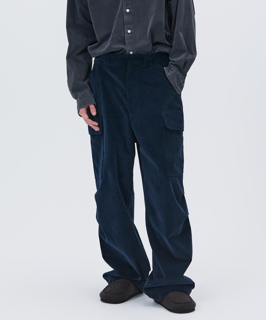 NOHANT Corduroy Utility Cargo Pants Navy