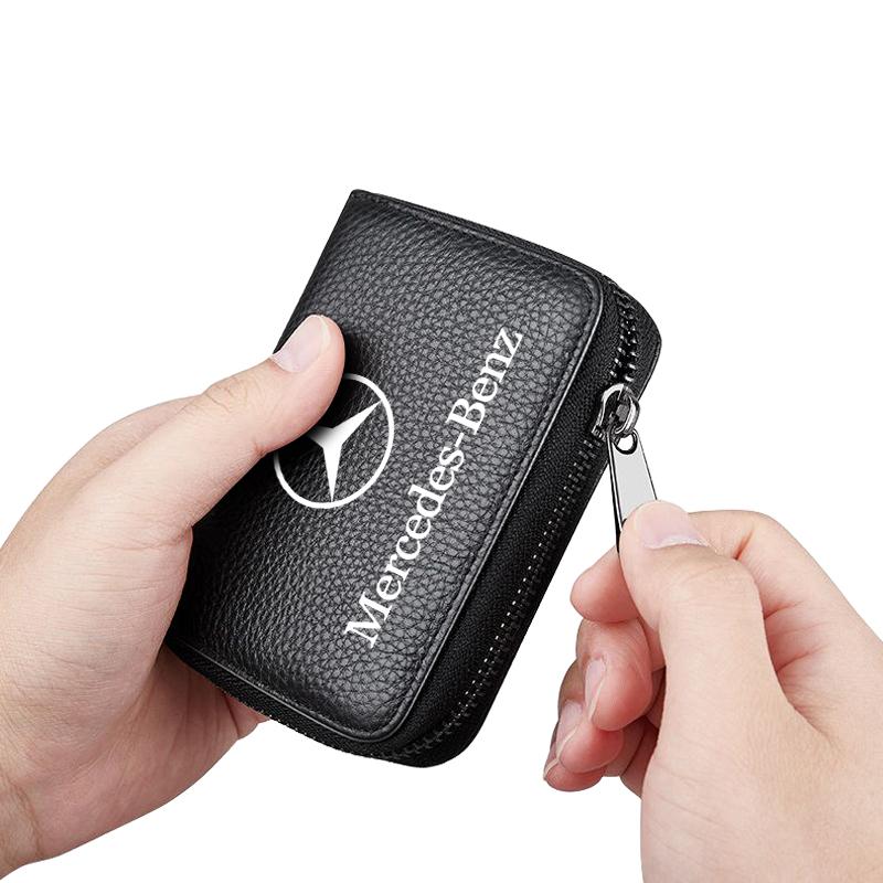 Genuine Leather Car Drivers License ID Card Passport Card Wallet For Mercedes-Benz AMG C500 C200 C300 A B C E GLA CLA GLK GL ML GLE W204 W205 W203