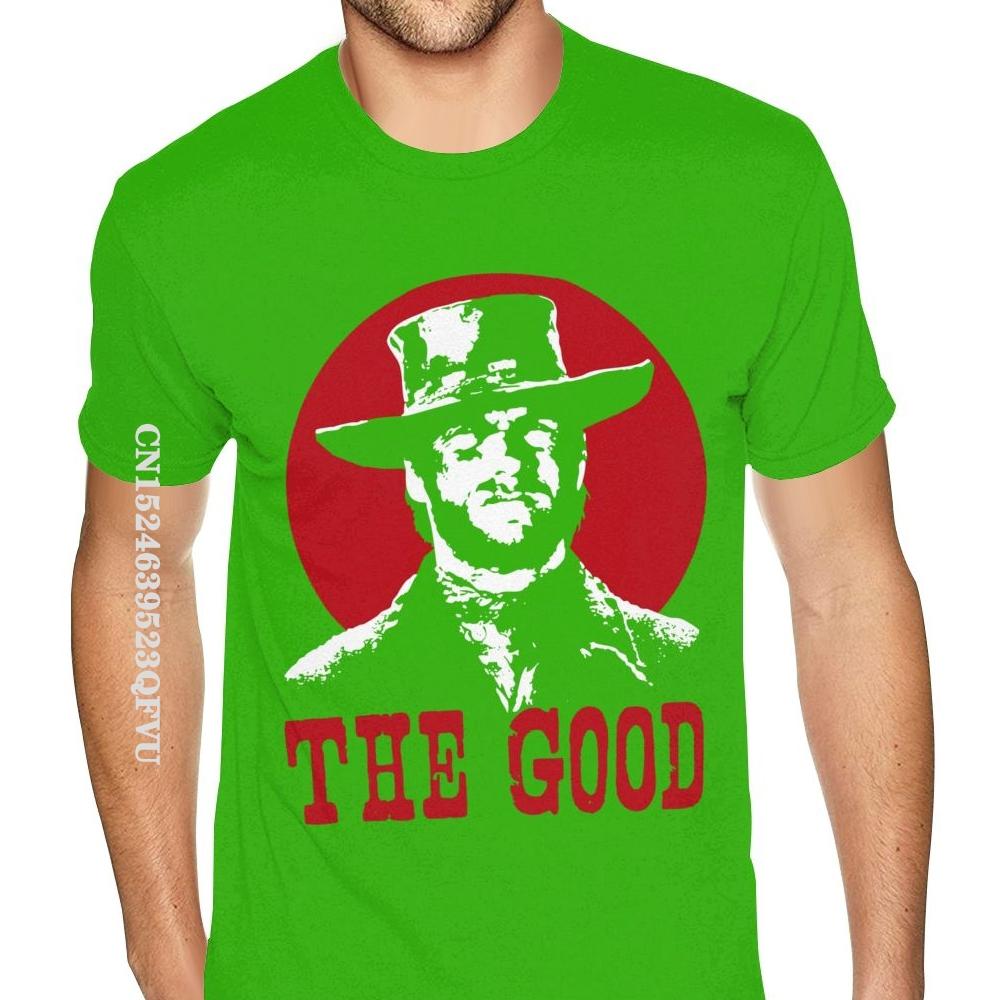 Geometric The Good The Bad And The Ugly Clint Eastwood Tee Shirts Tshirt Man Graphic Black Tees Shirt
