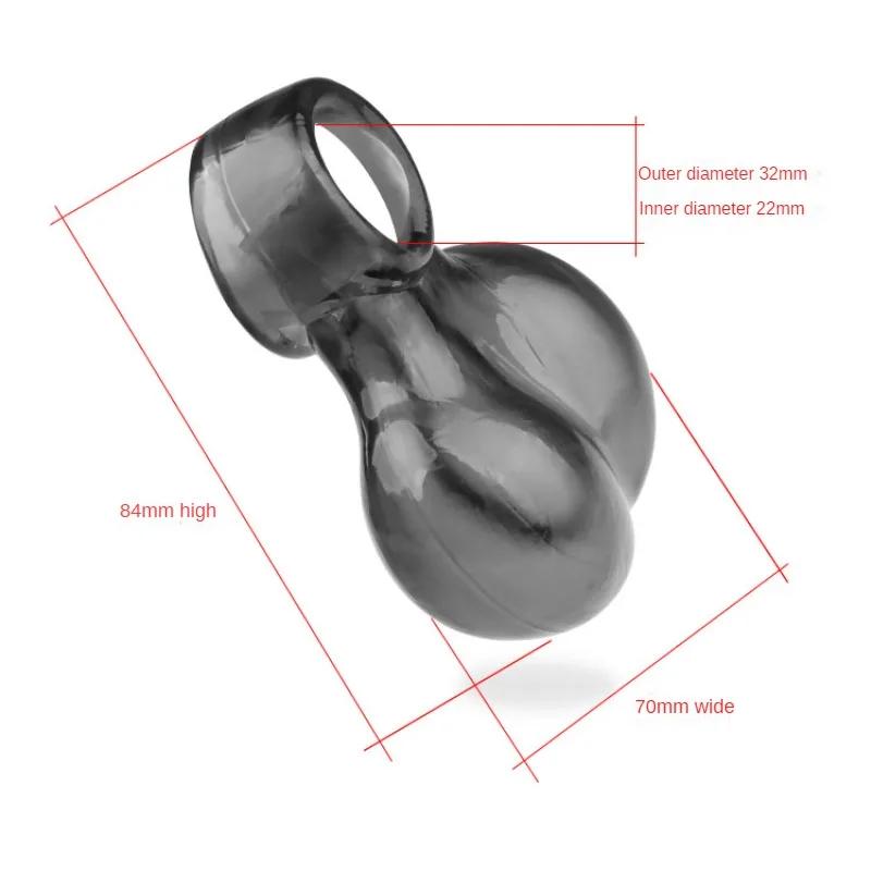 Penis Ring Scrotum Cock Ring Sex Toys for Adults Men Scrotum Cage Ball Stretcher Soft Ejaculation Delay Erection Male Cockring