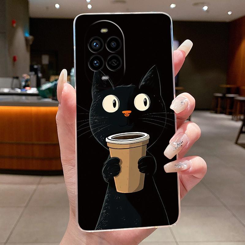 Casing For Huawei Nova 13 Pro Luxury Cute Cool Dragon Flower Pattern Soft silicone Phone Case Back Cover Transparent TPU Shell