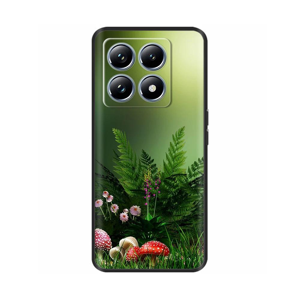 Für Xiaomi 14T Pro Hülle Silikon Luxus Blume Weicher Bumper Für Xiaomi Mi 14T Handyhülle Mode TPU Fundas für Xiaomi 14T 14 t