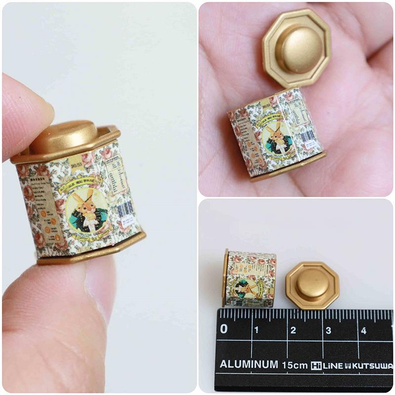 1/12 Tea Box Dollhouse Miniature Tableware Cup & Saucer Decoration Kitchen Decoration Doll House Accessories