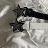 Kawaii Star Rhinestone Belt Women Jeans Buckle Vintage 2000s Belt Grunge Indie Aesthetic Y2k Accessories Korean Fashion